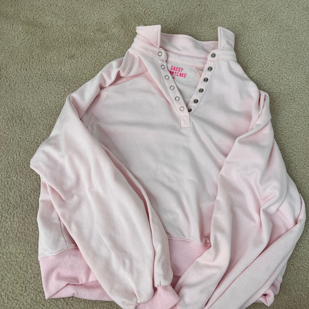 Sassy Attack Pink Snap Pullover